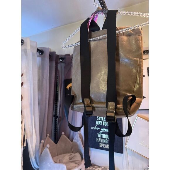 Treasure & bond remy Brown vegan glazed leaTher rucksack backpack w/ front strap main image 6